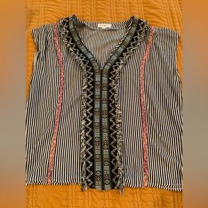 THML Striped Embroidered Top